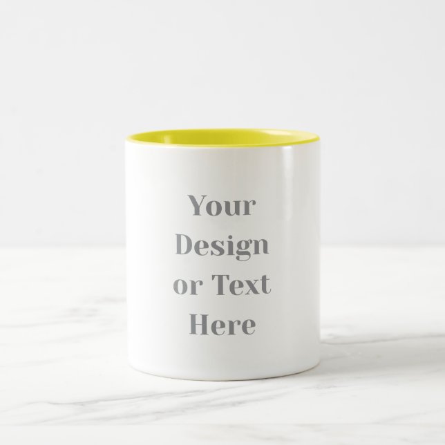 Customizable Your Design or Text Here Personalized Två-Tonad Mugg (Center)