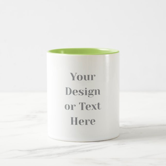 Customizable Your Design or Text Here Personalized Två-Tonad Mugg (Center)