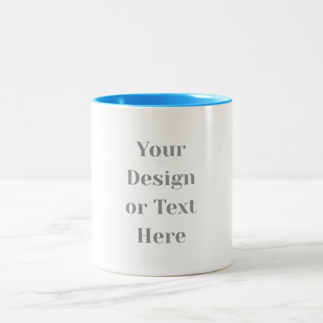 Customizable Your Design or Text Here Personalized Två-Tonad Mugg (Center)