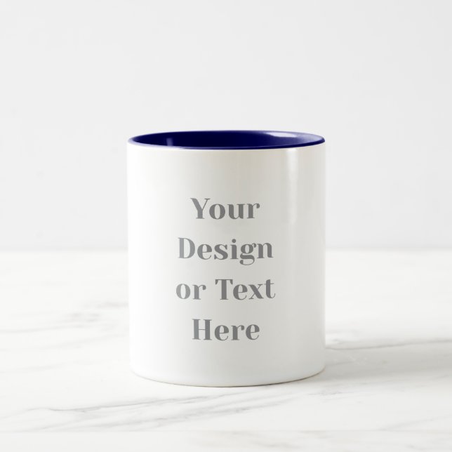 Customizable Your Design or Text Here Personalized Två-Tonad Mugg (Center)