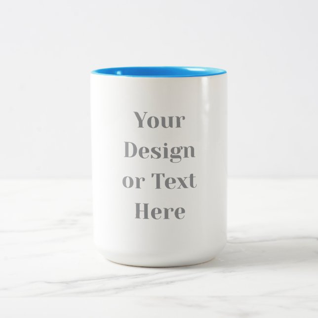 Customizable Your Design or Text Here Personalized Två-Tonad Mugg (Center)