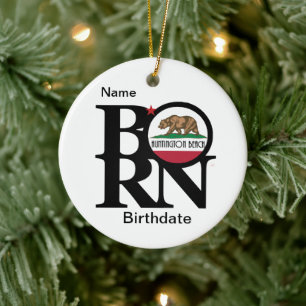 Customization BORN Huntington Beach California Julgransprydnad Keramik
