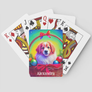 Customize 2026 Cutest Loyal Christmas Dog Casinokort