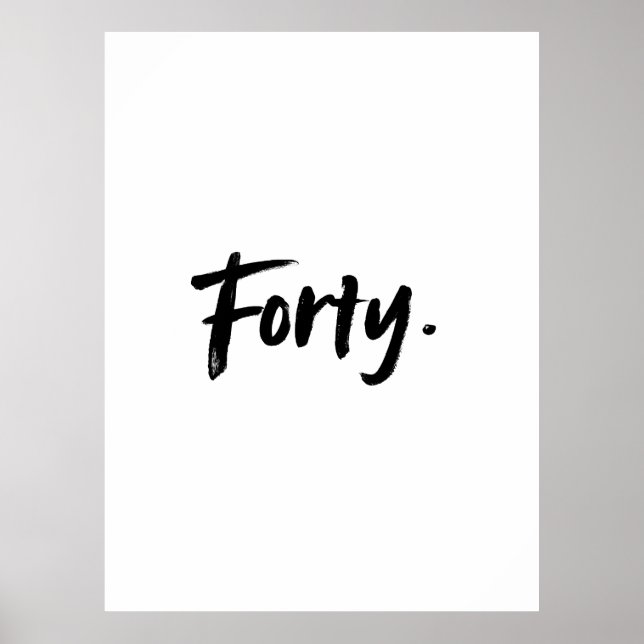 Customize Background Forty – Minimalist Poster (Framsidan)