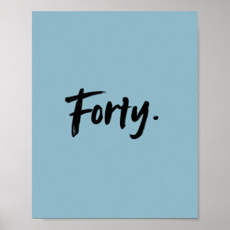 Customize Background Forty – Minimalist Poster