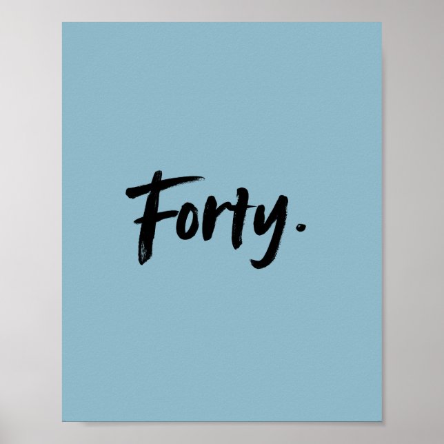 Customize Background Forty – Minimalist Poster (Framsidan)