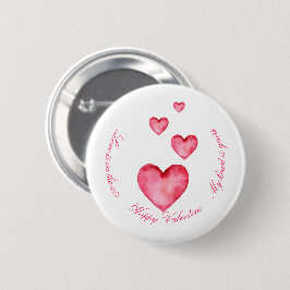 Customize Button - Happy Valentine Knapp