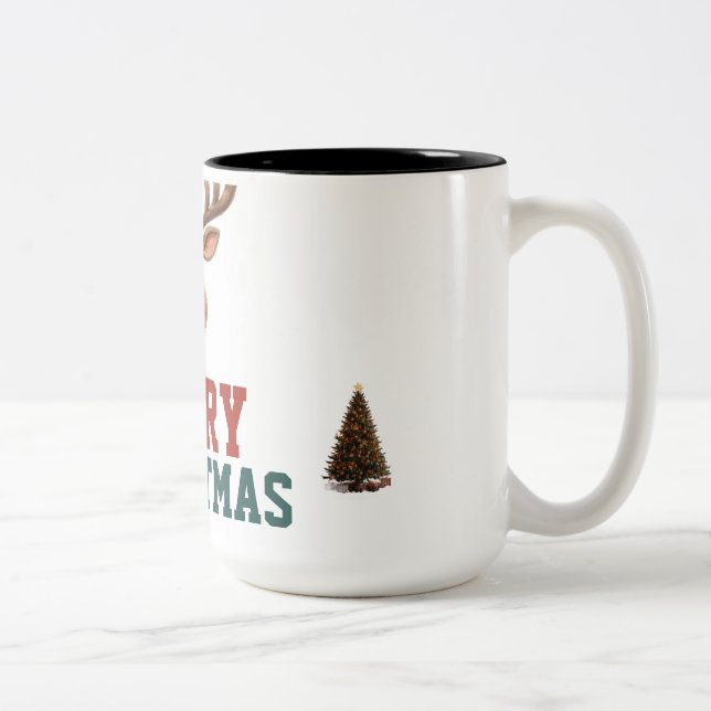 Customize Christmas mug gift Två-Tonad Mugg (Höger)