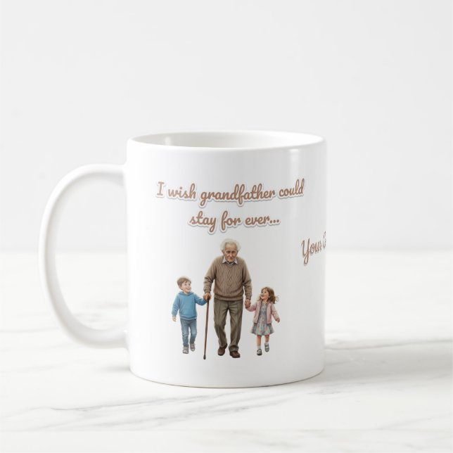 Customize grandpa name kaffemugg (Vänster)
