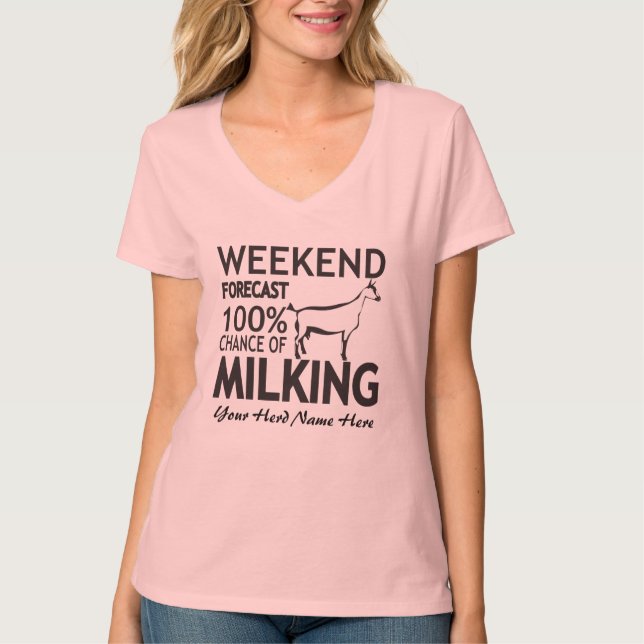 CUSTOMIZE Helg Prorecast Milking Oberhasli Goat T-shirt (Framsida)