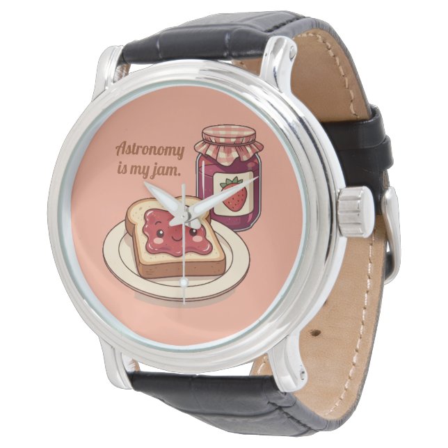 [Customize] is my jam - cute jam and toast cartoon Armbandsur (Vinklad)