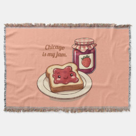 [Customize] is my jam - cute jam and toast cartoon Filt