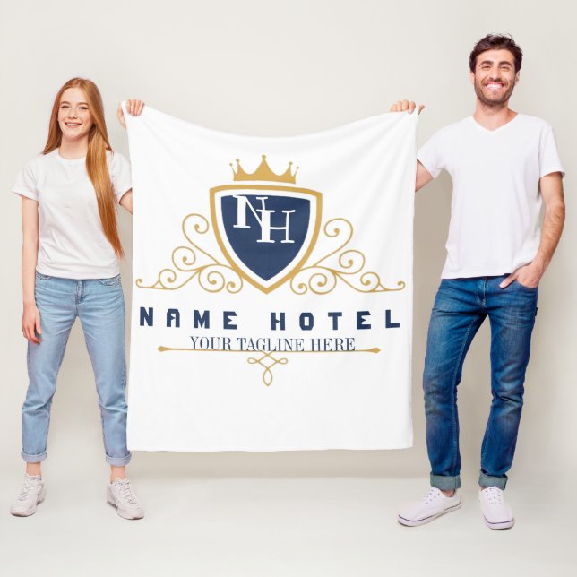 Customize Luxury hotel business company LOGO Fleecefilt (På plats)