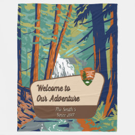 Customize Moran State Park Family Camping Adventur Fleecefilt