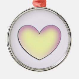 Customize Pastel Heart Julgransprydnad Metall