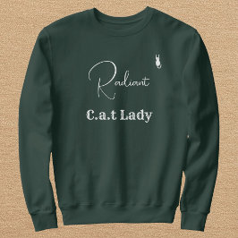 Customize Pet Lover Green And White Script Cat Mom T Shirt