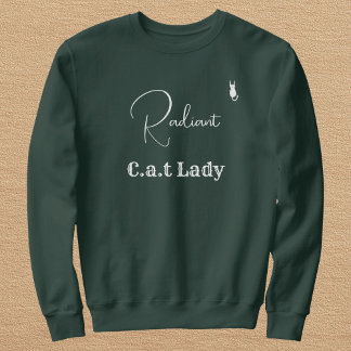 Customize Pet Lover Green And White Script Cat Mom T Shirt