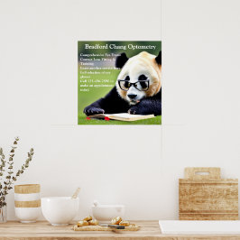 Customize Reading Panda Chinese Optometry Office Poster