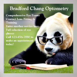 Customize Reading Panda Chinese Optometry Office  Poster