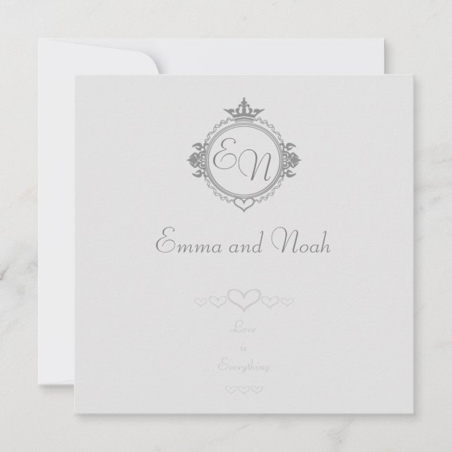 Customize the names, initials and phrase Love Kort (Framsida)