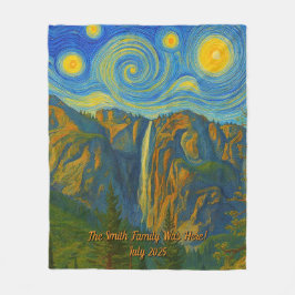 Customize van Gogh Yosemite Valley Family Vacation Fleecefilt