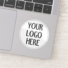 Customize Your Black White company logo Klistermärken