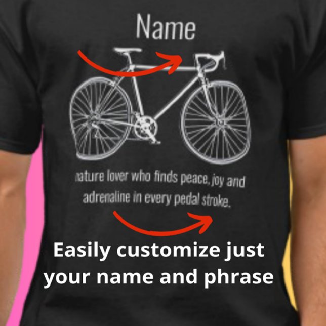 Customize Your Funny Cyclist Name T Shirt (Skapare uppladdad)