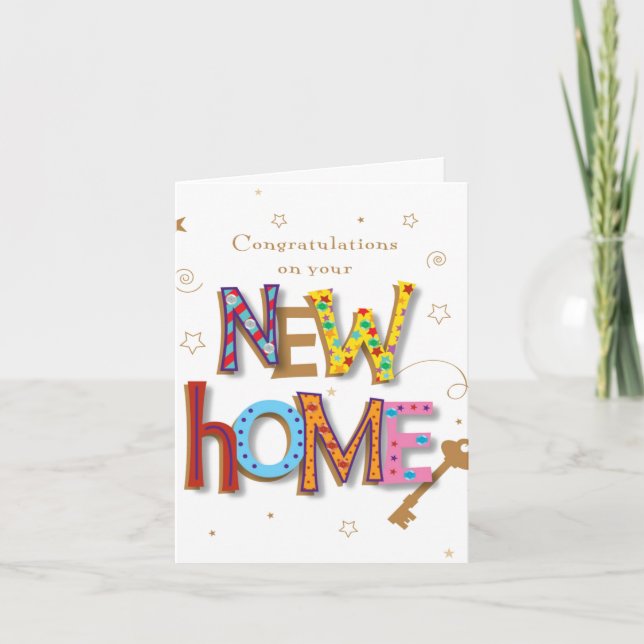 Customize Your New Home Card - Congratulations Kort (Framsida)