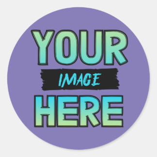 Customize Your Own Classic Round Stickers ! Runt Klistermärke