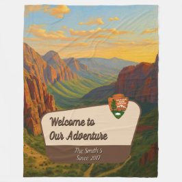 Customize Zion Canyon Family Adventure Fleecefilt