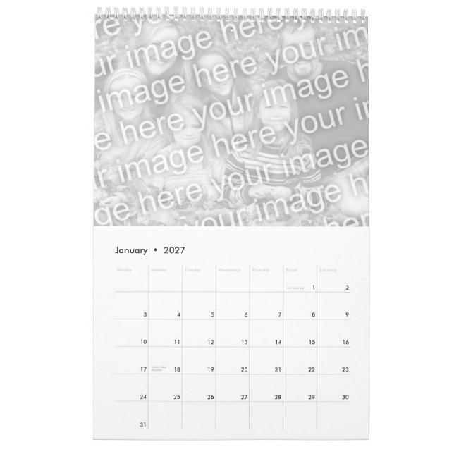 customizeable fars dagkalender kalender (Jan 2027)