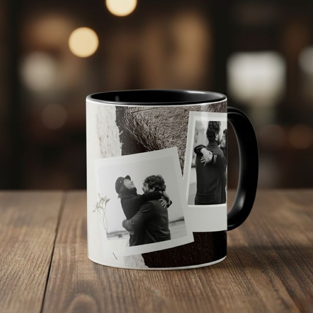 Customized black and white love boyfriend mug mugg (Skapare uppladdad)
