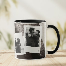 Customized black and white love boyfriend mug mugg