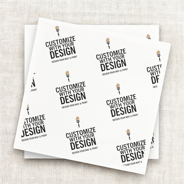 Customized Company Branded Custom Minimalist  Pappersservett (Skapare uppladdad)