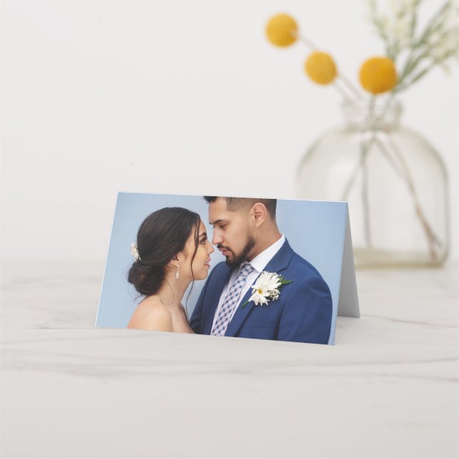 Customized Couple Wedding Photo Placeringskort (Framsida)