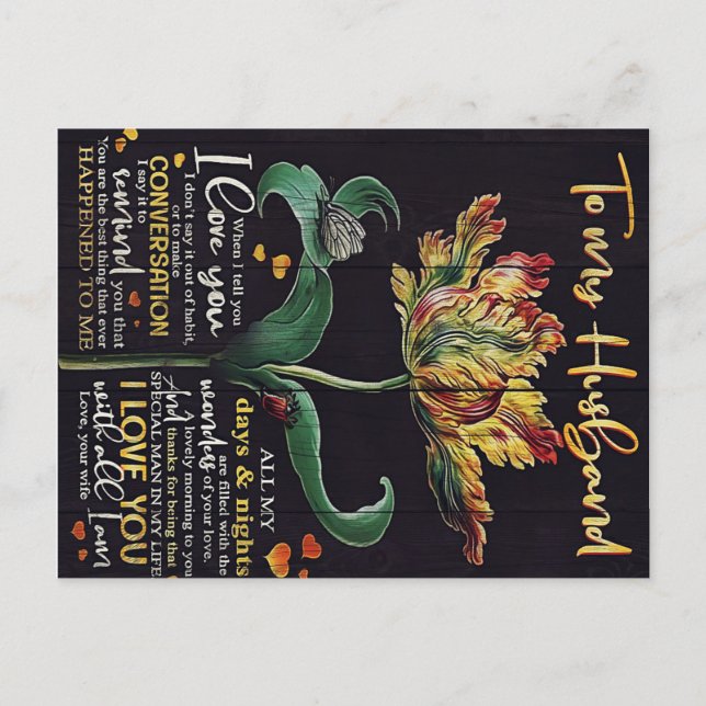 Customized Gift For Husband | Best gift for man Vykort (Framsida)