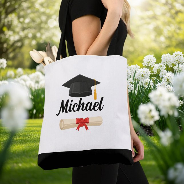 Customized Graduation Tote Bag - Canvas Bag Tygkasse (Skapare uppladdad)