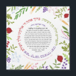 CUSTOMIZED Hafrashat Challah Yehi Ratzon Magnet<br><div class="desc">Planerar du en "Community Challah Bake"? Vi har har du täckt! Med matchande Challah Dough Covers, aprons Inbjudan med mera. Kontakta oss om prisa rabatter i grossistledet. E-post: BestDressedBread@gmail.com Ett vackert magnet med fullt "Hebrew Blessing" som stod när "Ta Challah" omgiven av moderna blommigtar, korn och frukter från Israel. Det...</div>