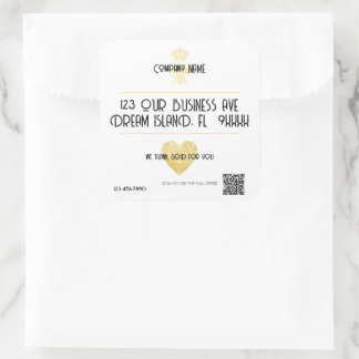 Customized HEART Thank GOD For YOU Business Return Fyrkantigt Klistermärke