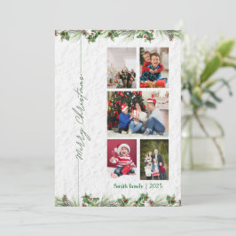 Customized Merry Christmas Photo Card Julkort
