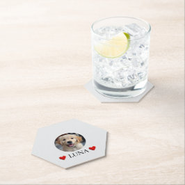 Customized My Dog with Photo & Name Paper Coaster Underlägg Papper