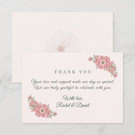 Customized Name Blush Floral Garden Wedding Favor Tack Kort