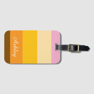Customized Name Colourful Stylish Modern Elegant  Bagagebricka