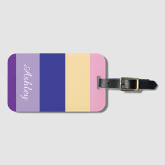 Customized Name Colourful Stylish Modern Elegant  Bagagebricka
