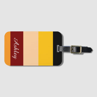 Customized Name Colourful Stylish Modern Elegant  Bagagebricka