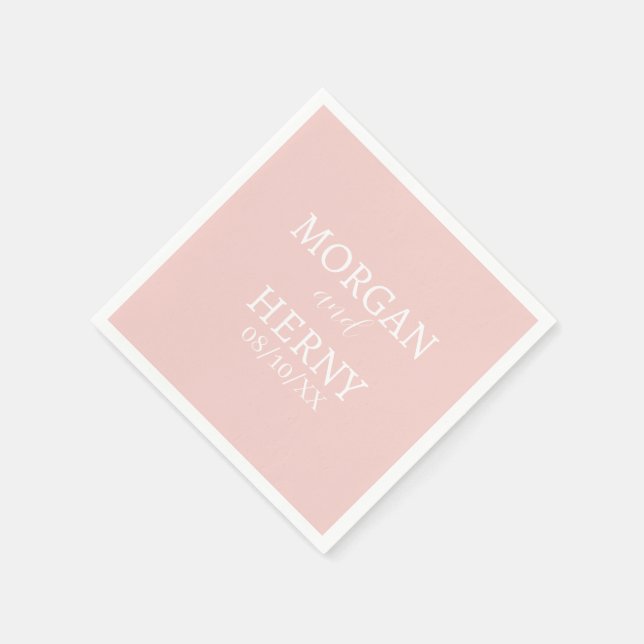 CUSTOMIZED NAME STYLISH MODERN  WEDDING  PAPPERSSERVETT (Hörn)