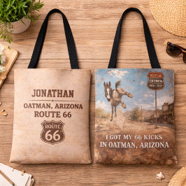 Customized Oatman Donkey Route 66 Centennial Gift Tygkasse