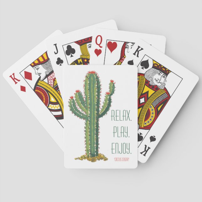 Customized Personalized Airbnb Playing Card Cactus Casinokort (Baksidan)
