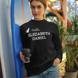 Customized Pet Lover Funny Cat Mom Name Cute Black T Shirt