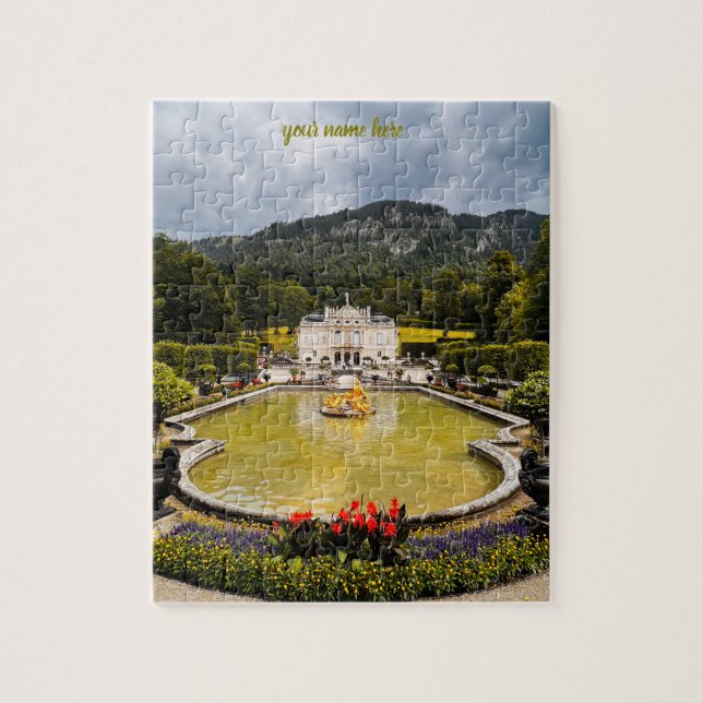 Customized Puzzle of Linderhof Palace Pussel (Vertikal)